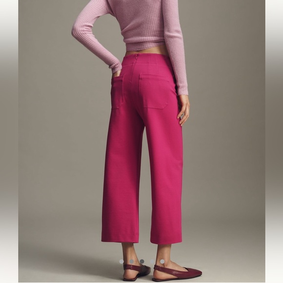 Anthropologie COLETTE Bow-Waist Cropped Wide-Leg Pants Maeve NEW Petite 26 - Picture 2 of 16